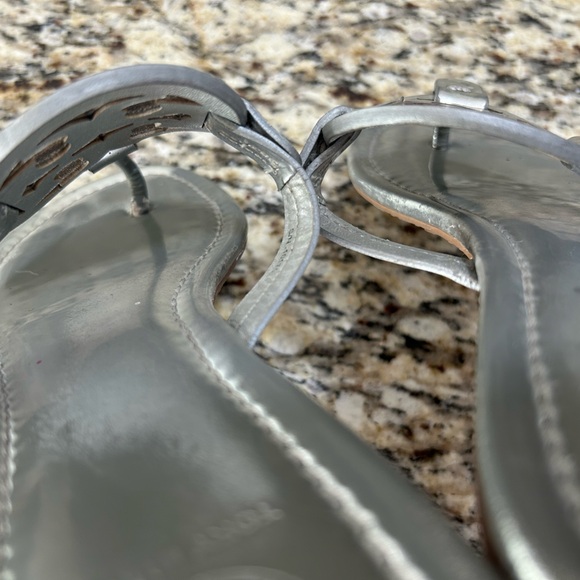 Tory Burch Silver Argento Miller Sandals - Picture 3 of 4
